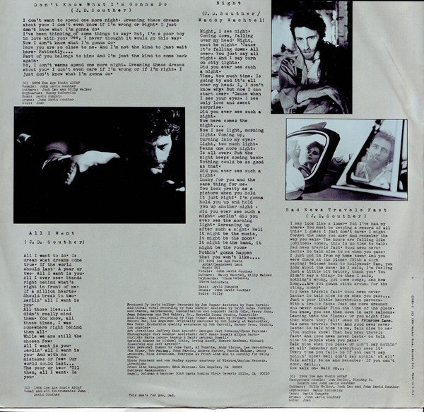 John David Souther - Home By Dawn (Vinyl, LP, Album) Very Good Plus (VG+) / Very Good (VG)