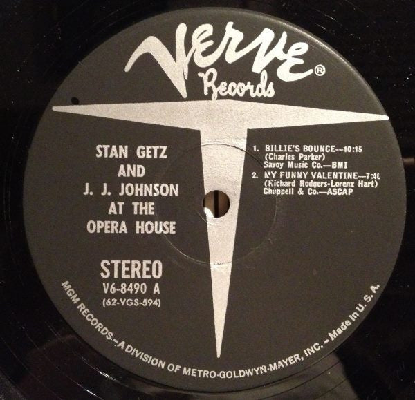 Stan Getz - At The Opera House (Vinyl, LP, Album, Stereo, Reissue)