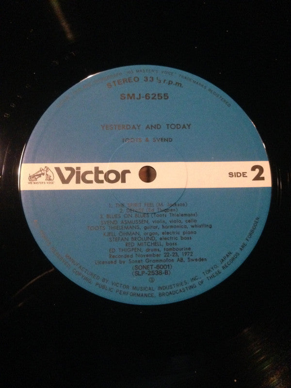 Toots Thielemans - Yesterday And Today (Vinyl, LP, Album, Stereo)