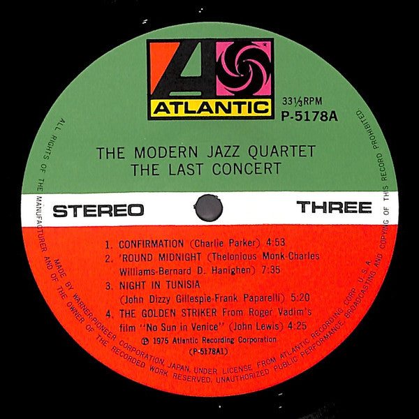 The Modern Jazz Quartet - The Last Concert (2xVinyl, LP) Very Good Plus (VG+) / Very Good Plus (VG+)