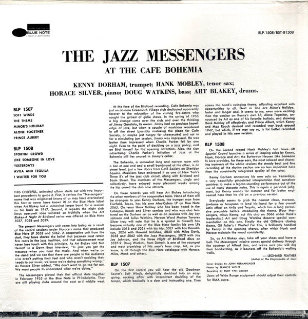 Art Blakey & The Jazz Messengers - At The Cafe Bohemia Volume 2 (Vinyl, LP, Album, Reissue, Stereo) Very Good Plus (VG+) / Very Good (VG)