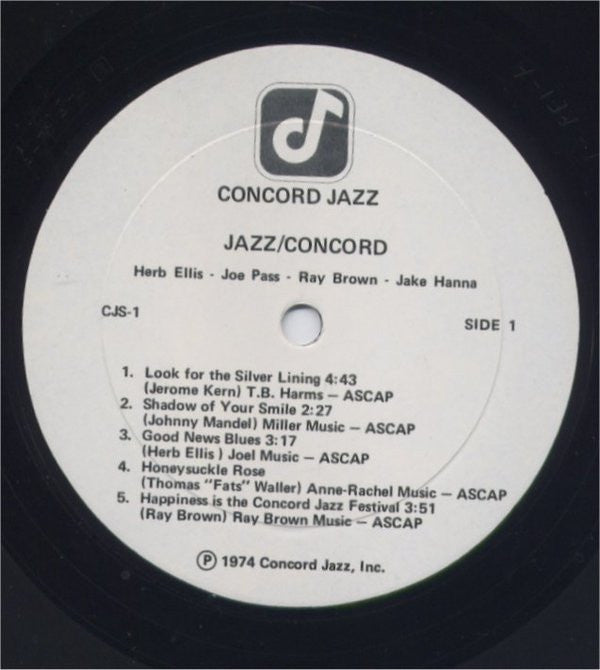 Joe Pass - Jazz/Concord (Vinyl, LP, Album, Stereo) Very Good (VG) / Good Plus (G+)