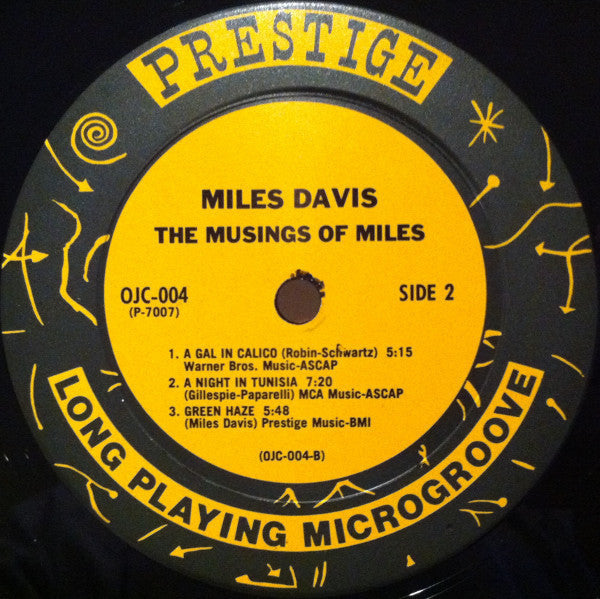 Miles Davis - The Musings Of Miles (Vinyl, LP, Album, Reissue) Very Good (VG) / Very Good Plus (VG+)
