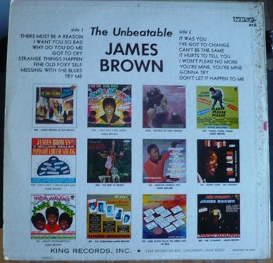 James Brown & The Famous Flames - The Unbeatable James Brown (Vinyl, LP, Album, Reissue, Mono) Good Plus (G+) / Very Good (VG)