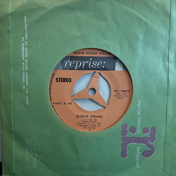 Nancy Sinatra & Lee Hazlewood - Elusive Dreams (Vinyl, 7", 45 RPM, Single, Stereo) Very Good Plus (VG+) / Very Good (VG)
