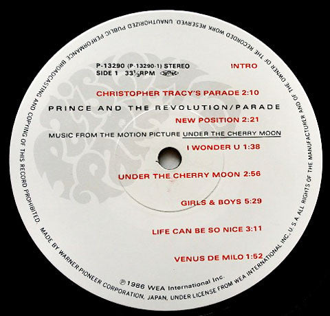 Prince And The Revolution - Parade (Vinyl, LP, Album, Stereo)