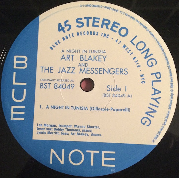 Art Blakey & The Jazz Messengers - A Night In Tunisia (2xVinyl, 12", 45 RPM, Album, Limited Edition, Reissue, Stereo) Very Good Plus (VG+) / Near Mint (NM or M-)