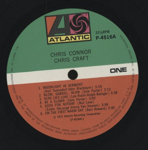 Chris Connor - Chris Craft (Vinyl, LP, Album) Very Good Plus (VG+) / Very Good Plus (VG+)