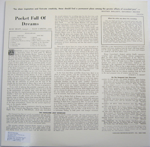 Ruby Braff - Pocket Full Of Dreams (Vinyl, LP, Album, Reissue) Very Good Plus (VG+) / Very Good Plus (VG+)