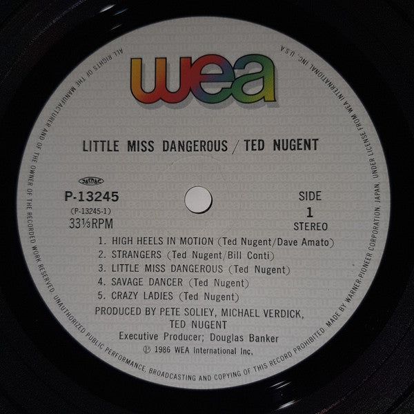 Ted Nugent - Little Miss Dangerous (Vinyl, LP, Album) Very Good Plus (VG+) / Very Good (VG)