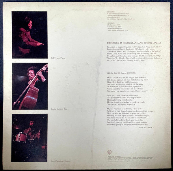Bill Evans - You Must Believe In Spring (Vinyl, LP, Album, Stereo) Very Good Plus (VG+) / Very Good Plus (VG+)