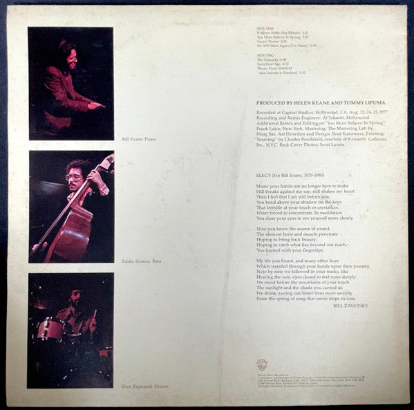 Bill Evans - You Must Believe In Spring (Vinyl, LP, Album, Stereo)