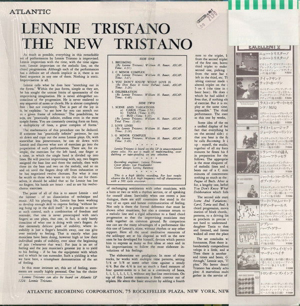 Lennie Tristano - The New Tristano (Vinyl, LP, Album, Reissue, Stereo)