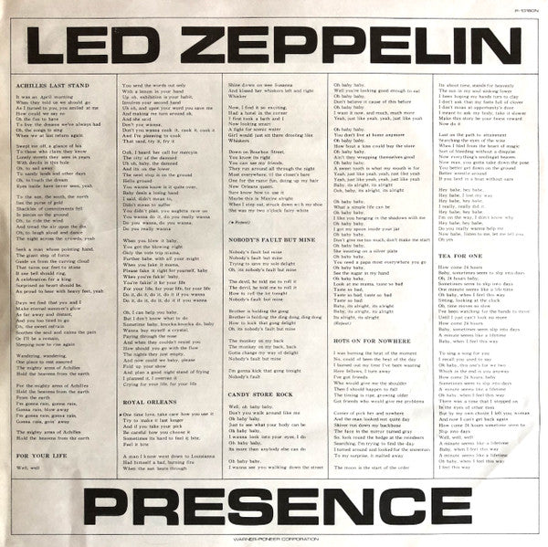 Led Zeppelin - Presence = プレゼンス (Vinyl, LP, Album)