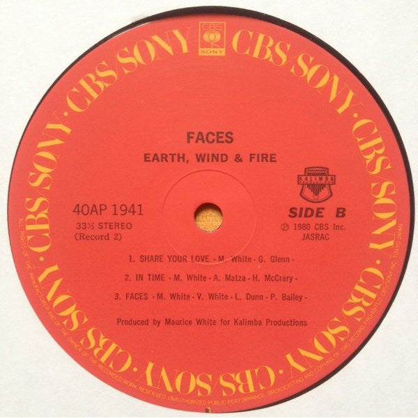 Earth, Wind & Fire - Faces (Vinyl, LP, Album, Stereo)