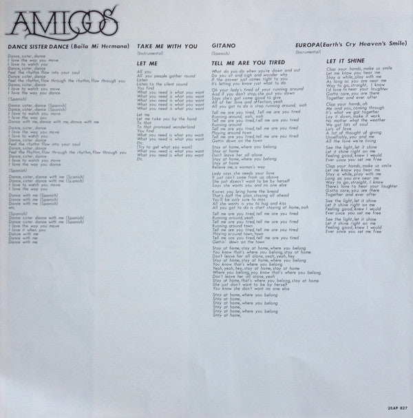 Santana - Amigos (Vinyl, LP, Album, Reissue, Stereo)