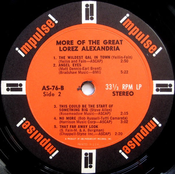 Lorez Alexandria - More Of The Great Lorez Alexandria (Vinyl, LP, Album, Stereo) Good Plus (G+) / Very Good (VG)