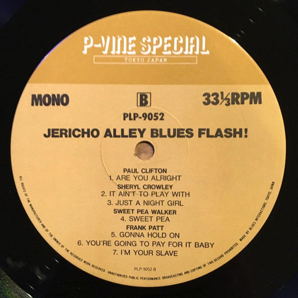 Various - Jericho Alley Blues Flash! (Flash/Canton/Pull 1955-1959) (2xVinyl, LP, Compilation, Mono) Very Good Plus (VG+) / Very Good Plus (VG+)