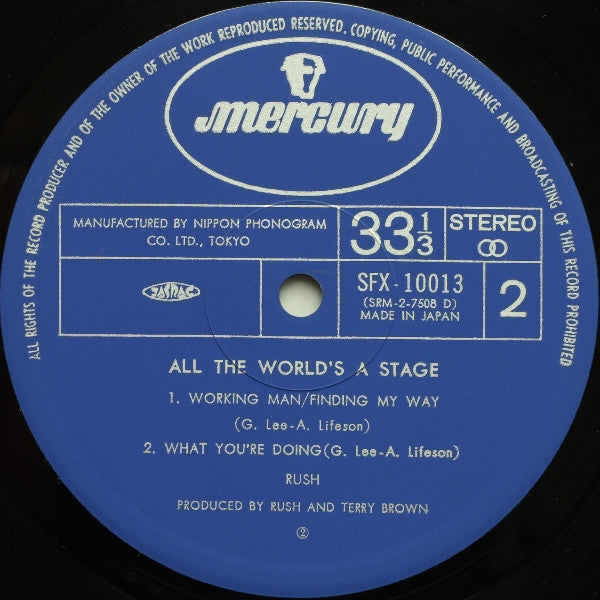 Rush - All The World's A Stage (Vinyl, LP, Album)