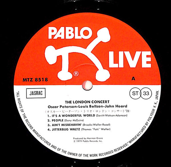 Oscar Peterson - The London Concert (2xVinyl, LP, Album) Near Mint (NM or M-) / Very Good Plus (VG+)