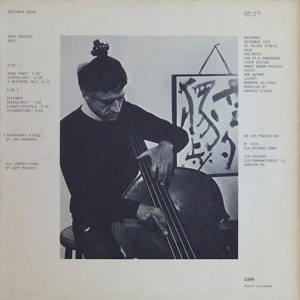 Gary Peacock - December Poems (Vinyl, LP, Album) Very Good Plus (VG+) / Very Good (VG)