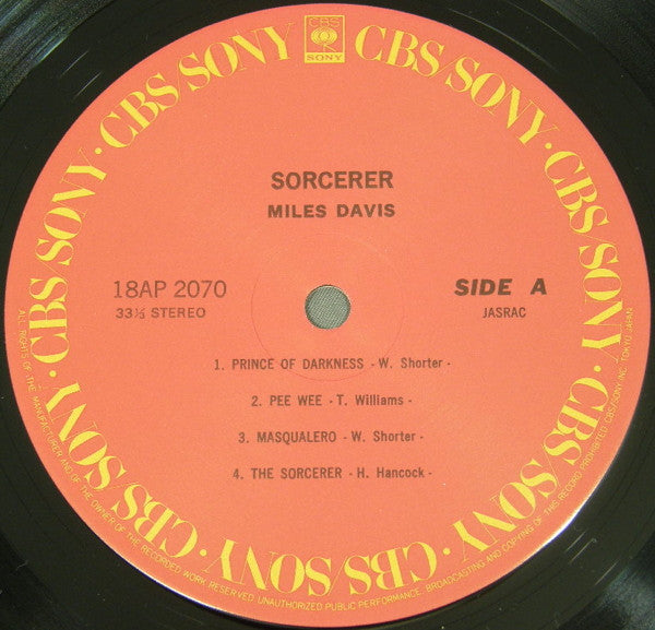 Miles Davis - Sorcerer (Vinyl, LP, Album, Reissue, Stereo) Mint (M) / Near Mint (NM or M-)