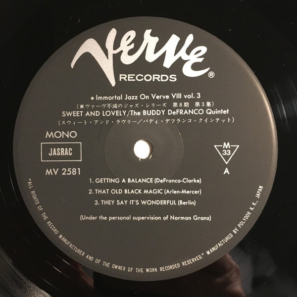Buddy DeFranco Quintet - Sweet And Lovely (Vinyl, LP, Album, Reissu...