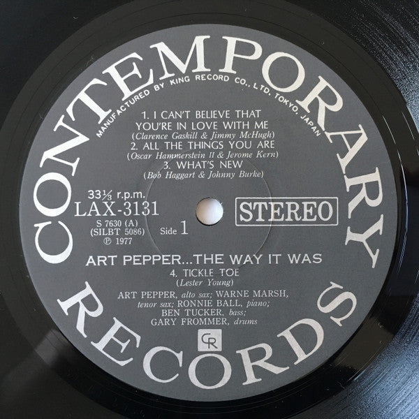 Art Pepper - ...The Way It Was! (Vinyl, LP, Album, Limited Edition,...