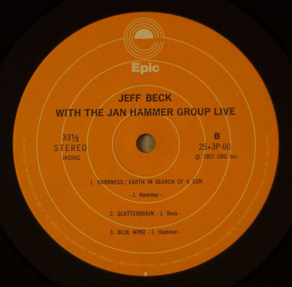 Jeff Beck - Live (Vinyl, LP, Album, Reissue, Stereo)