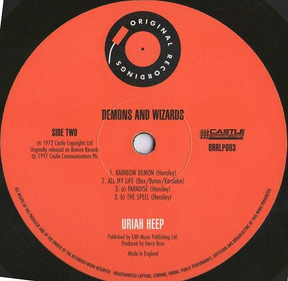 Uriah Heep - Demons And Wizards (Vinyl, Vinyl, LP, Album, Limited Edition, Numbered, Reissue, Remastered, 7", 45 RPM, Single) Near Mint (NM or M-) / Very Good Plus (VG+)