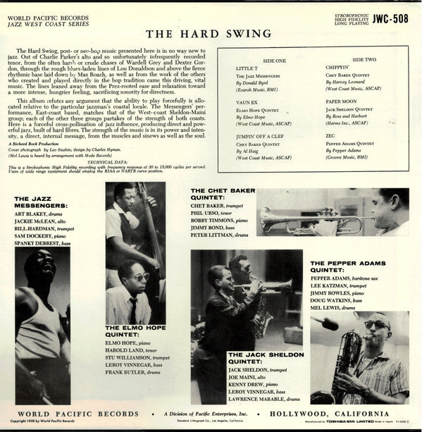 Art Blakey & The Jazz Messengers - The Hard Swing (Vinyl, LP, Album, Compilation, Reissue, Mono) Very Good (VG) / Very Good Plus (VG+)