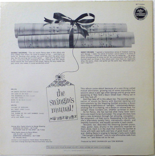 The George Shearing Quintet - The Swingin's Mutual! (Vinyl, LP, Album, Stereo) Very Good (VG) / Very Good (VG)