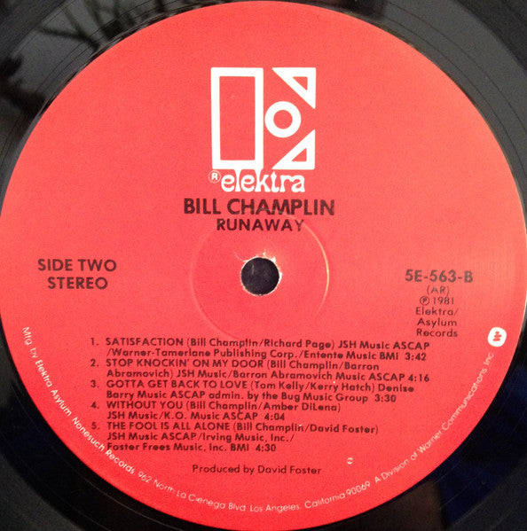 Bill Champlin - Runaway (Vinyl, LP, Album, Stereo)