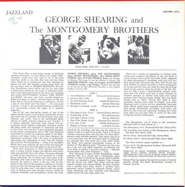 George Shearing - George Shearing And The Montgomery Brothers (Viny...