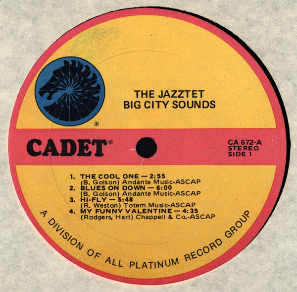 The Jazztet - Big City Sounds (Vinyl, LP, Album, Reissue) Very Good (VG) / Very Good (VG)