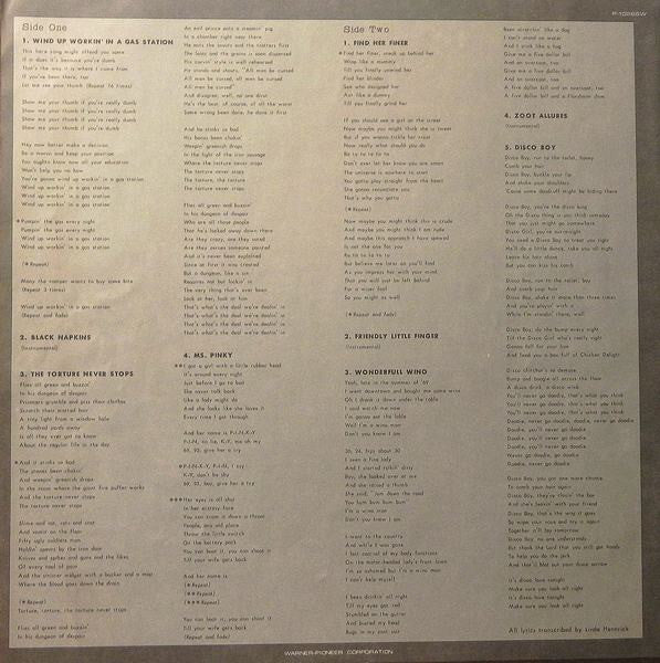 Frank Zappa - Zoot Allures (Vinyl, LP, Album) Very Good (VG) / Very Good (VG)