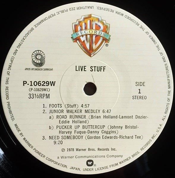 Stuff (2) - Live Stuff (Vinyl, LP, Album, Stereo)