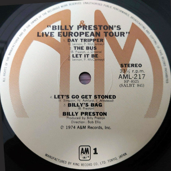 Billy Preston - Live European Tour (Vinyl, LP, Album)