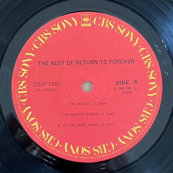 Return To Forever - The Best Of Return To Forever (Vinyl, LP, Compilation) Very Good Plus (VG+) / Very Good (VG)