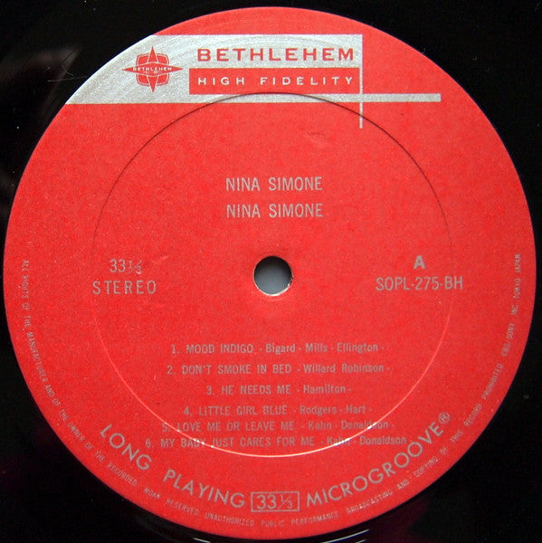 Nina Simone - Jazz As Played In An Exclusive Side Street Club (Vinyl, LP, Album, Reissue, Stereo) Very Good (VG) / Very Good (VG)