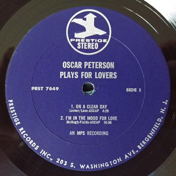 Oscar Peterson - Oscar Peterson Plays For Lovers (Vinyl, LP, Album) Good Plus (G+) / Very Good (VG)