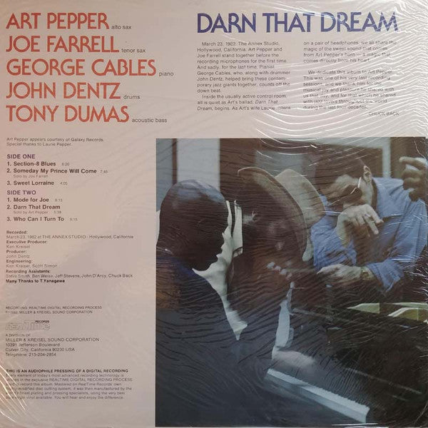 Art Pepper - Darn That Dream (Vinyl, LP, Album) Very Good Plus (VG+) / Very Good Plus (VG+)