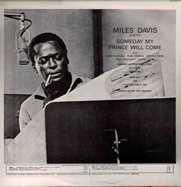 The Miles Davis Sextet - Someday My Prince Will Come (Vinyl, LP, Album, Reissue) Very Good Plus (VG+) / Very Good Plus (VG+)