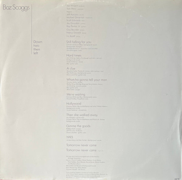 Boz Scaggs - Down Two Then Left = ダウン・トゥー・ゼン・レフト (Vinyl, LP, Album)