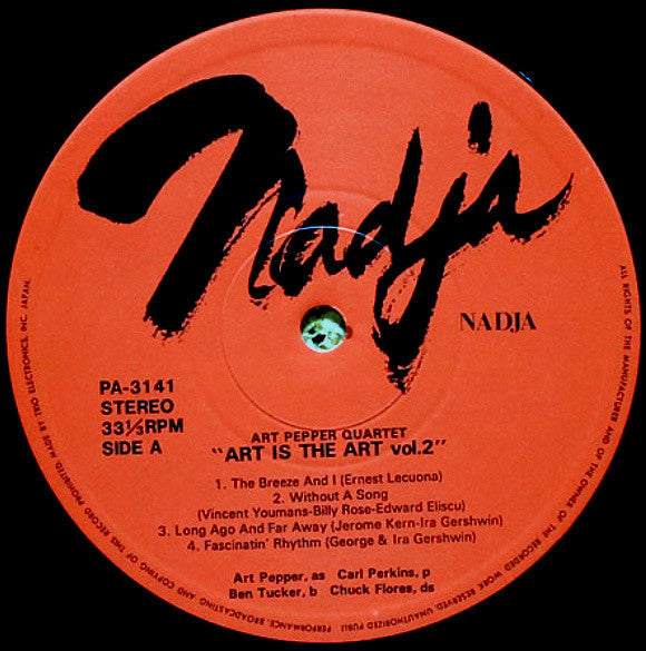 Art Pepper Quartet - Art Is The Art Vol. 2 (Vinyl, LP, Album, Reissue)