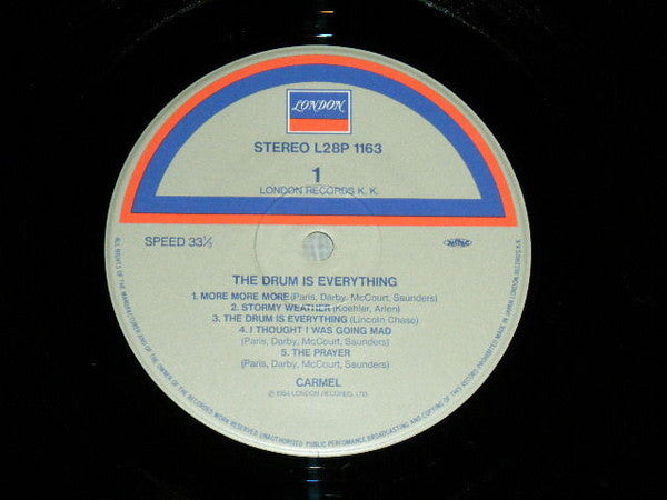 Carmel (2) - The Drum Is Everything (Vinyl, LP, Album) Very Good Plus (VG+) / Very Good (VG)
