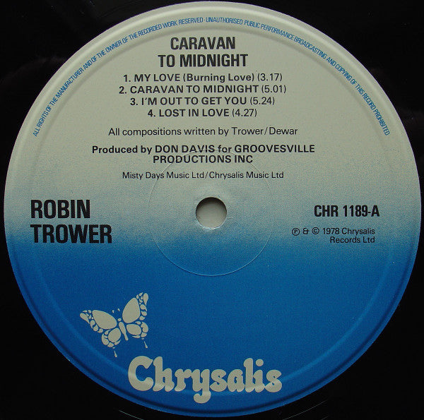Robin Trower - Caravan To Midnight (Vinyl, LP, Album) Very Good (VG) / Very Good (VG)