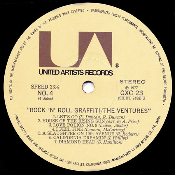 The Ventures - Rock 'N' Roll Graffiti (2xVinyl, LP, Compilation, Stereo) Near Mint (NM or M-) / Very Good (VG)