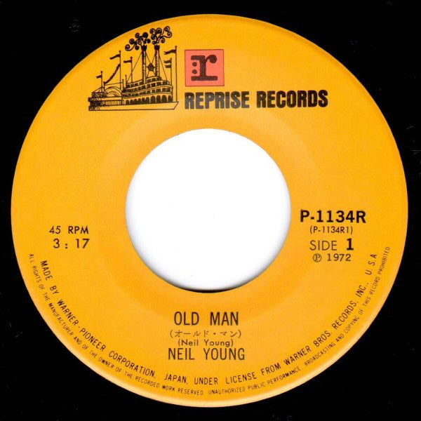 Neil Young - Old Man (Vinyl, 7", 45 RPM, Single) Very Good Plus (VG+) / Very Good (VG)