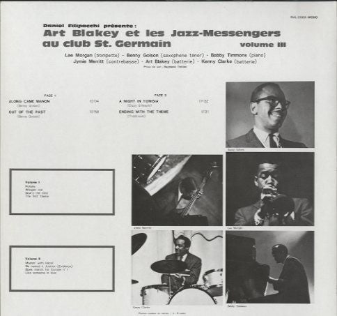 Art Blakey & The Jazz Messengers - Au Club Saint-Germain / Vol. 3 (Vinyl, LP, Album, Mono, Reissue) Very Good Plus (VG+) / Very Good Plus (VG+)